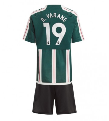 Manchester United Raphael Varane #19 Replica Away Stadium Kit for Kids 2023-24 Short Sleeve (+ pants)